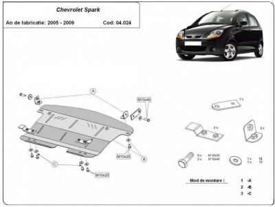 Piese Auto Opel Scut motor metalic Chevrolet Spark Revizie Masina